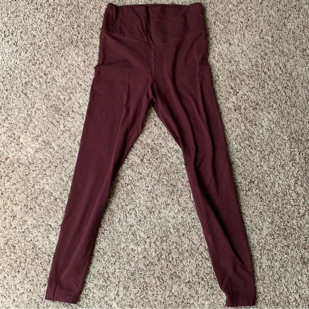 Maroon/Burgundy, Sport Leggings - Tall Length